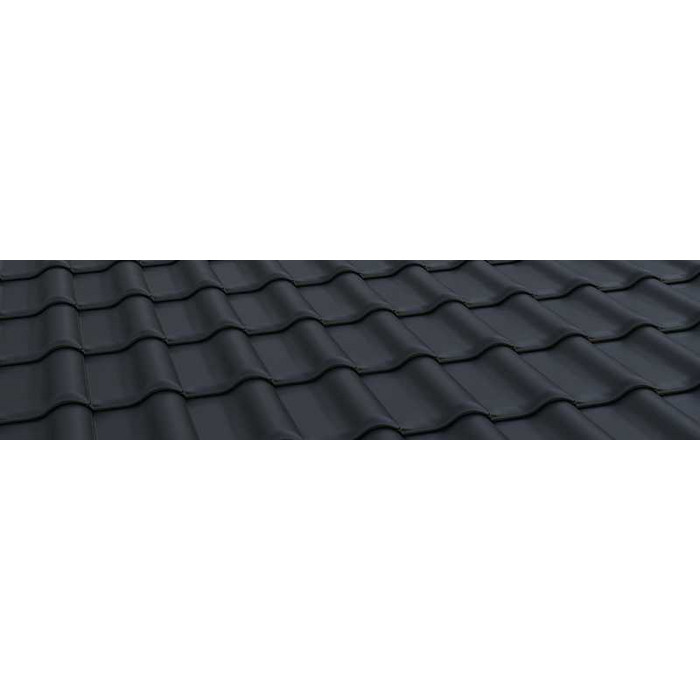 Керамическая черепица Braas Рубин 11V Ангоб антрацит